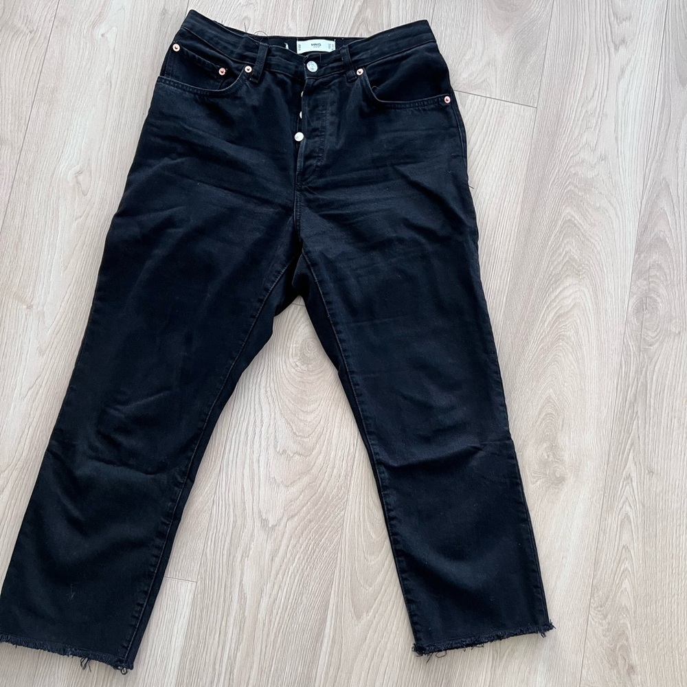 Mango high waste cropped denim